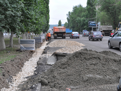 В Ленинском районе начался ремонт проспекта Строителей